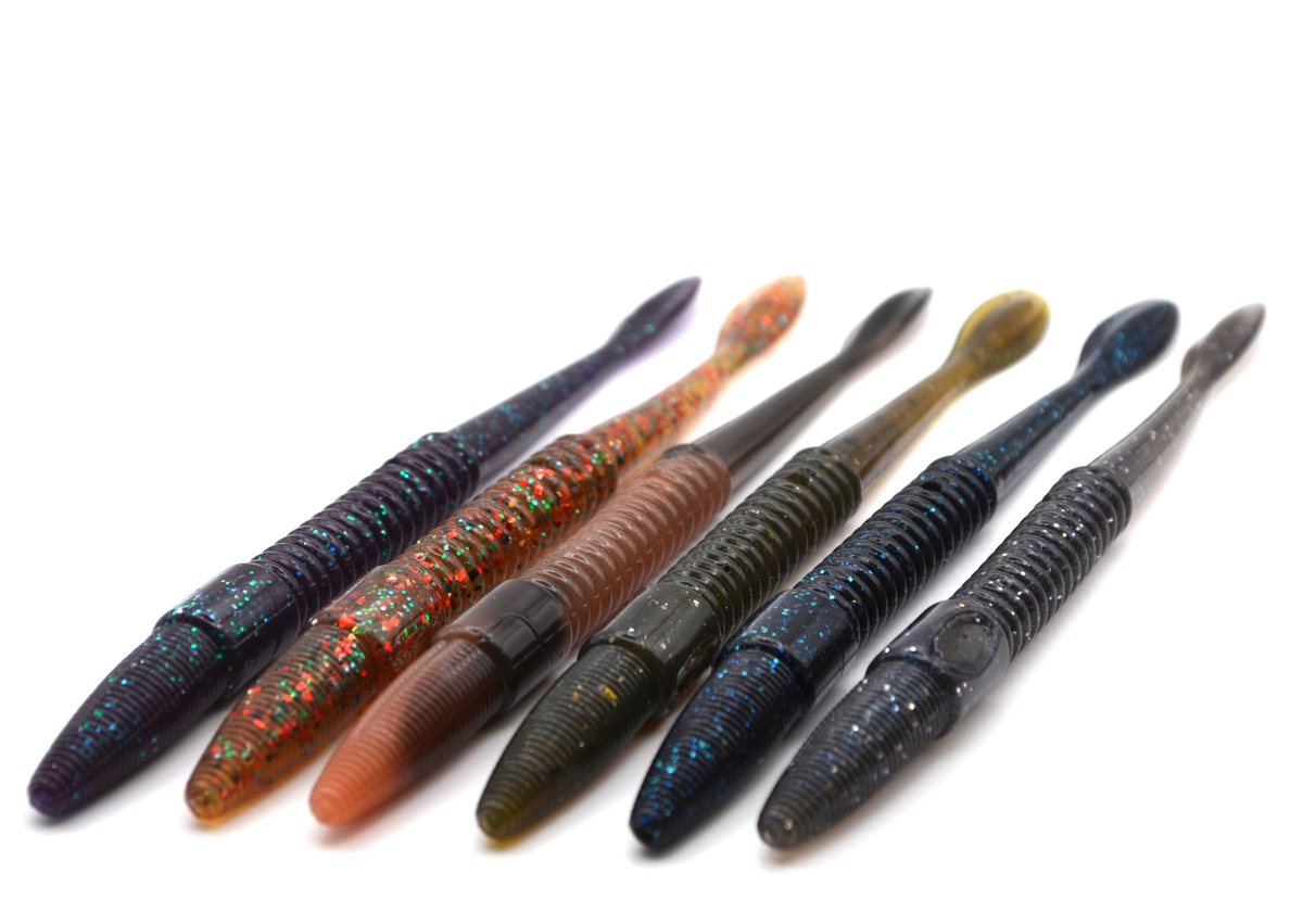 Lot 10Pcs Soft Luminous Eel Fishing Lures Rubber Worm Bass Crank