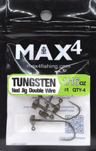 Load image into Gallery viewer, Tungsten Ned Rig Jig Heads (Double Keeper)
