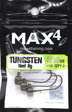 Load image into Gallery viewer, Tungsten Ned Rig Jig Heads
